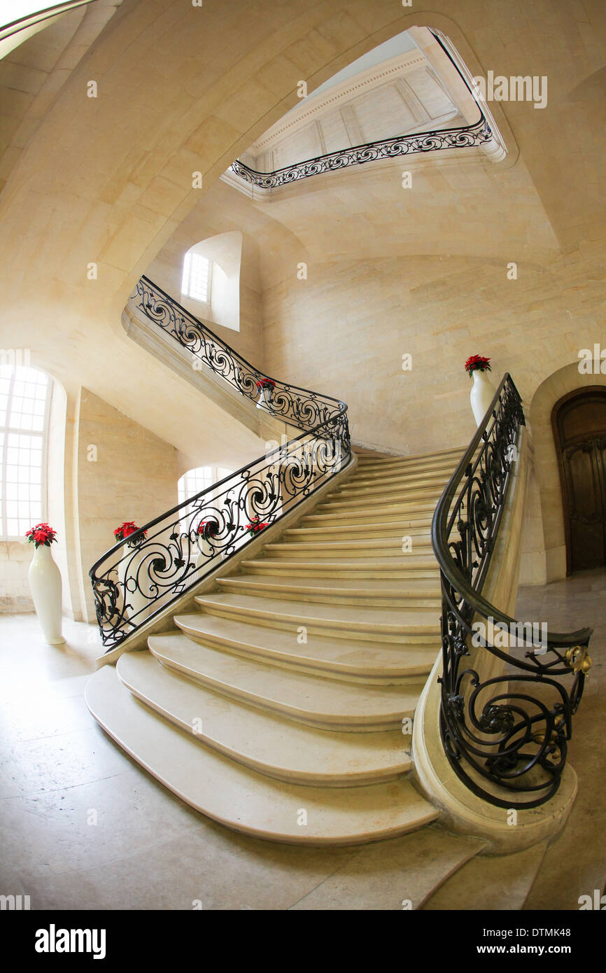 Marble stairway in an art deco building Stock Photo - Alamy