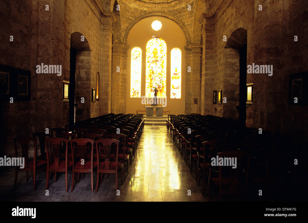 Interior, Iglesia de San Francisco de Paula, Old Havana, Cuba Stock Photo