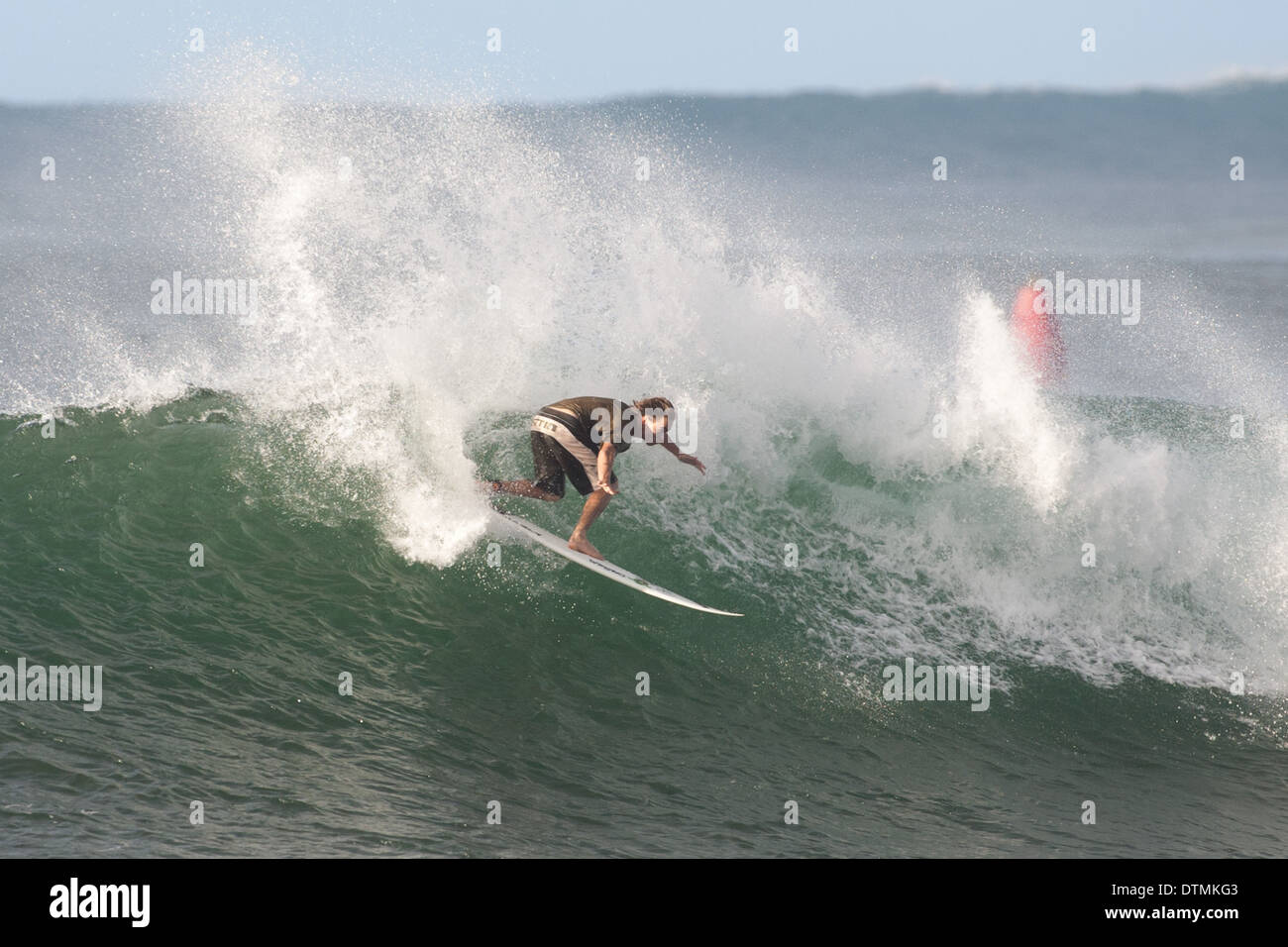 surfer surfing standing riding waves wave Stock Photo - Alamy