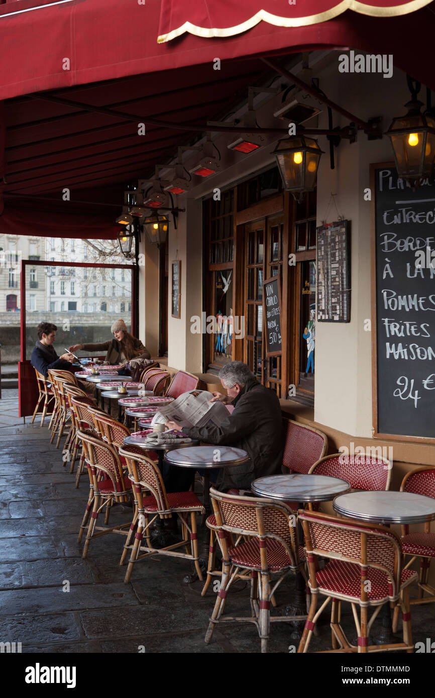 Brasserie de L'Isle Saint-Louis, Paris, France Stock Photo