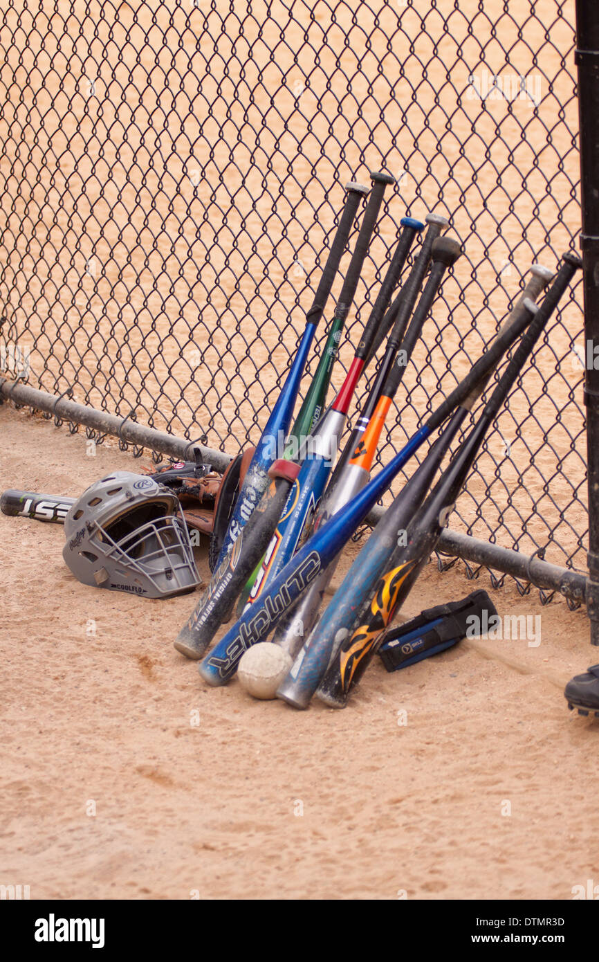 The baseball bats. Stock Photo