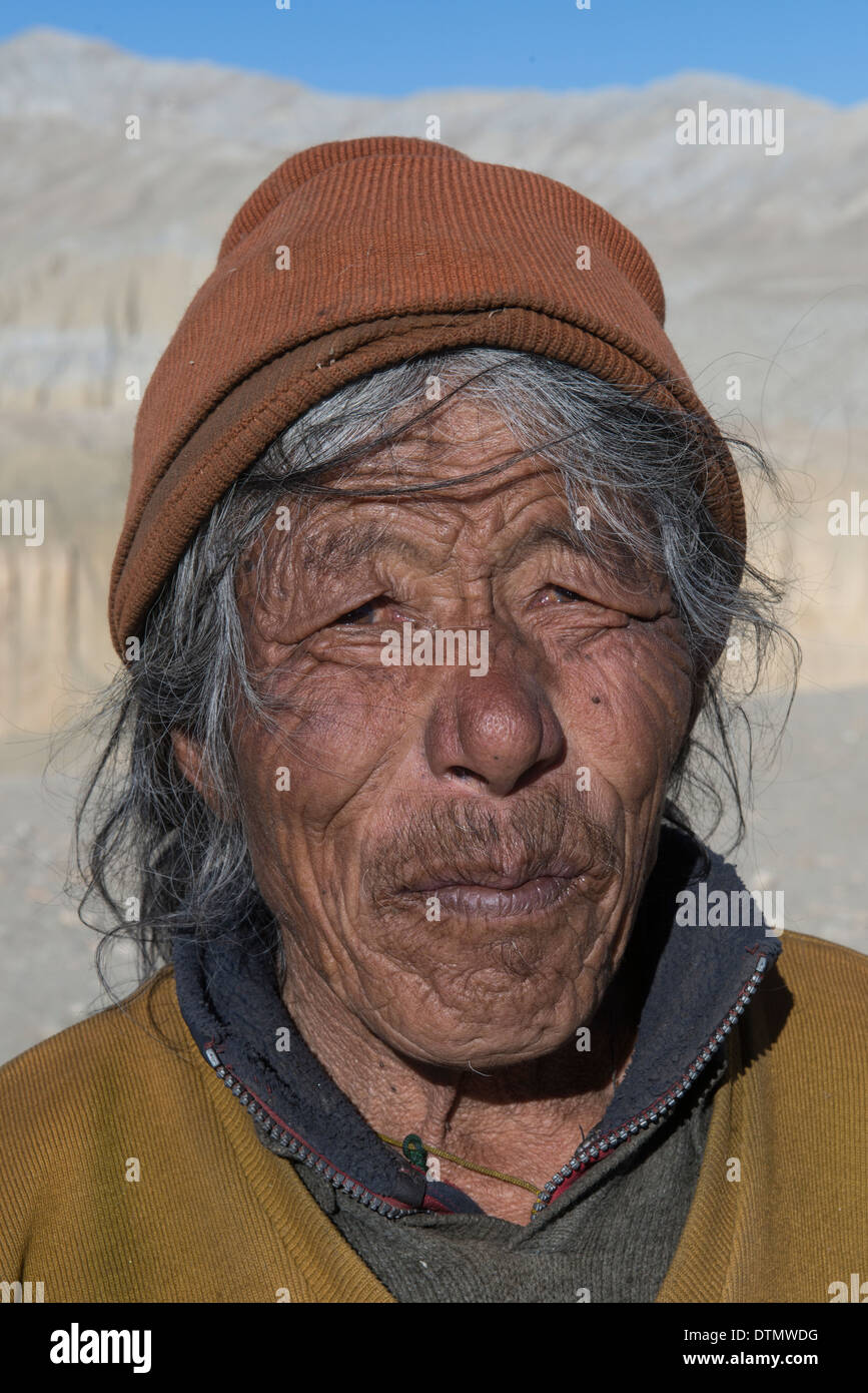 Loba people. Tsarang, Upper Mustang, Nepal Stock Photo
