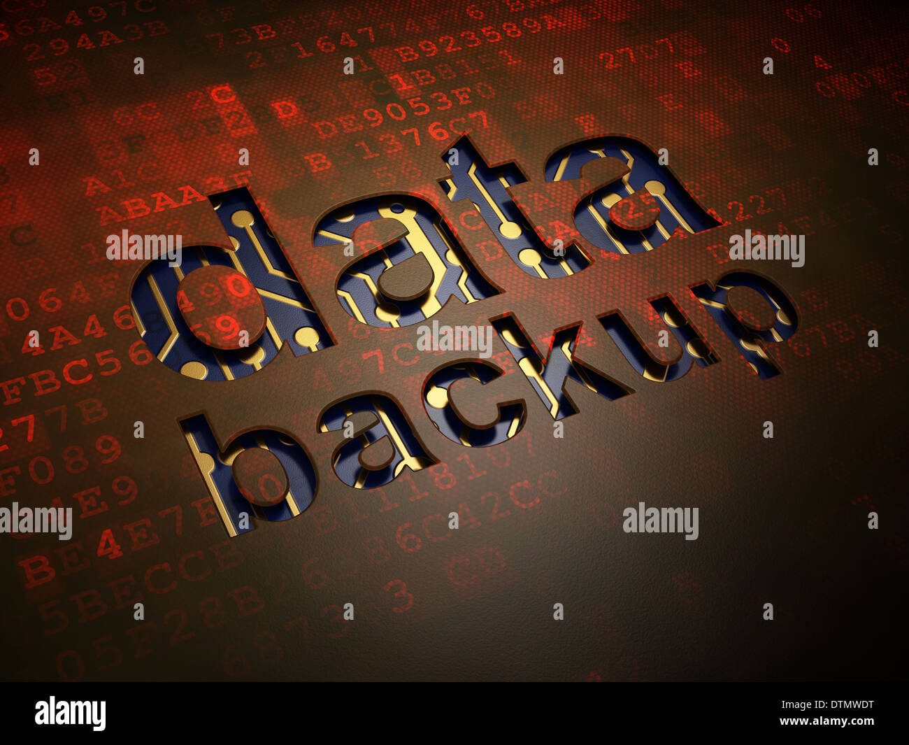Information concept: Data Backup on digital screen background Stock ...