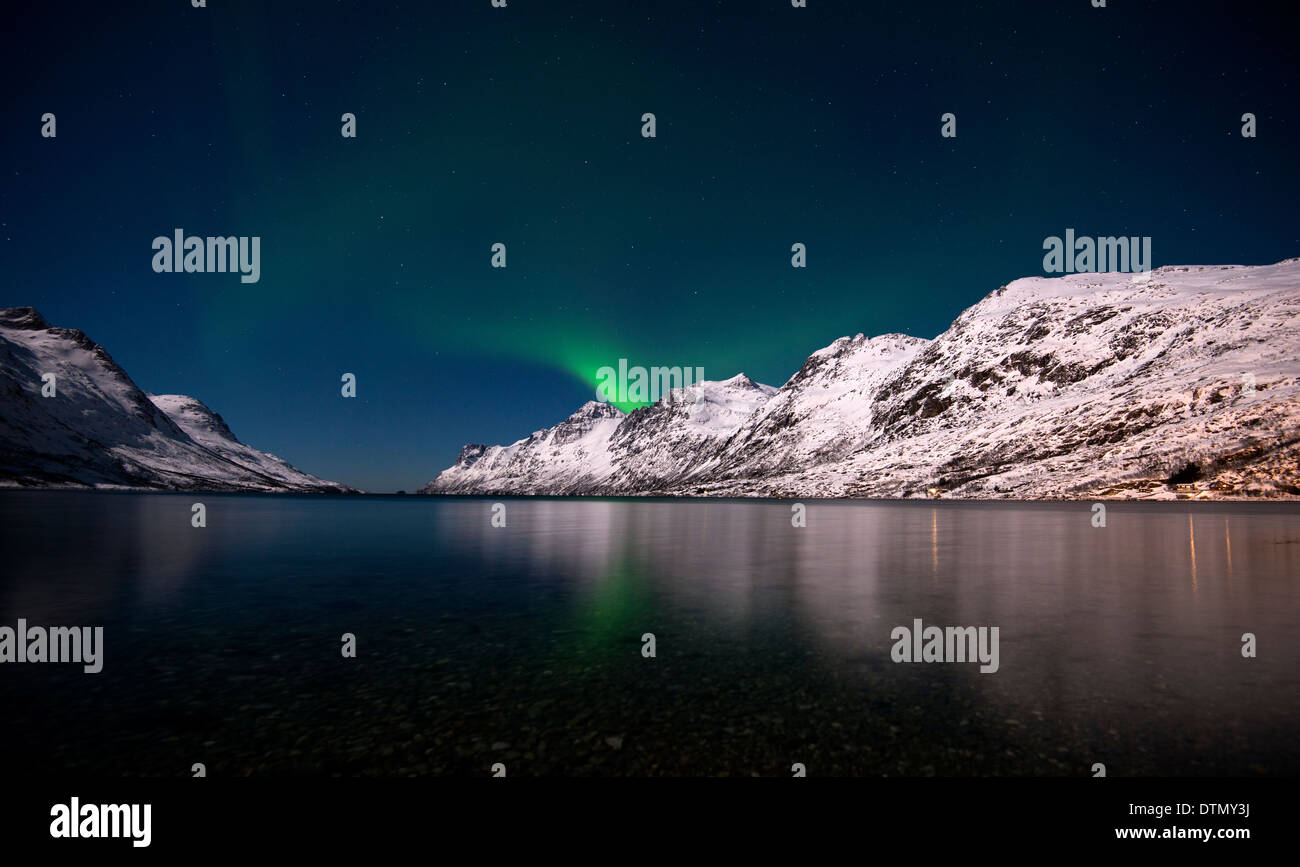 Aurora Borealis, at Ersfjordbotn near Tromso in Norway Stock Photo - Alamy