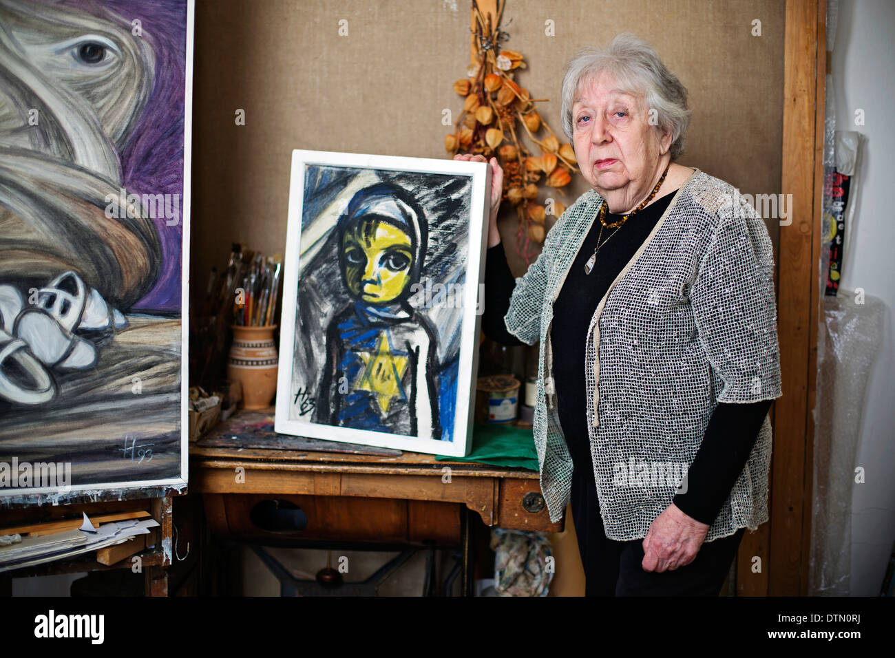 Helga Hoskova-Weissova, Czech artist, painter, Holocaust survivor Stock Photo