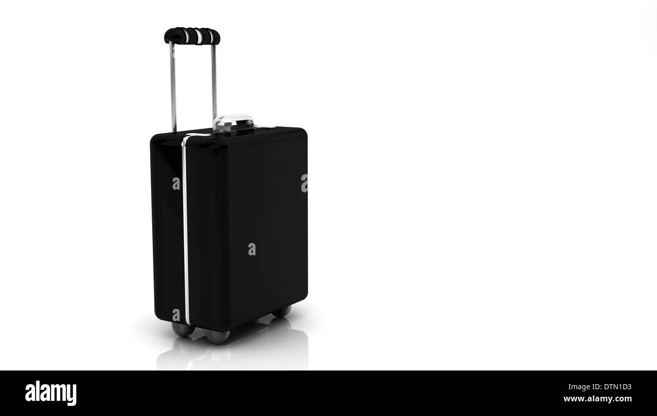 3d suitcase on white background Stock Photo