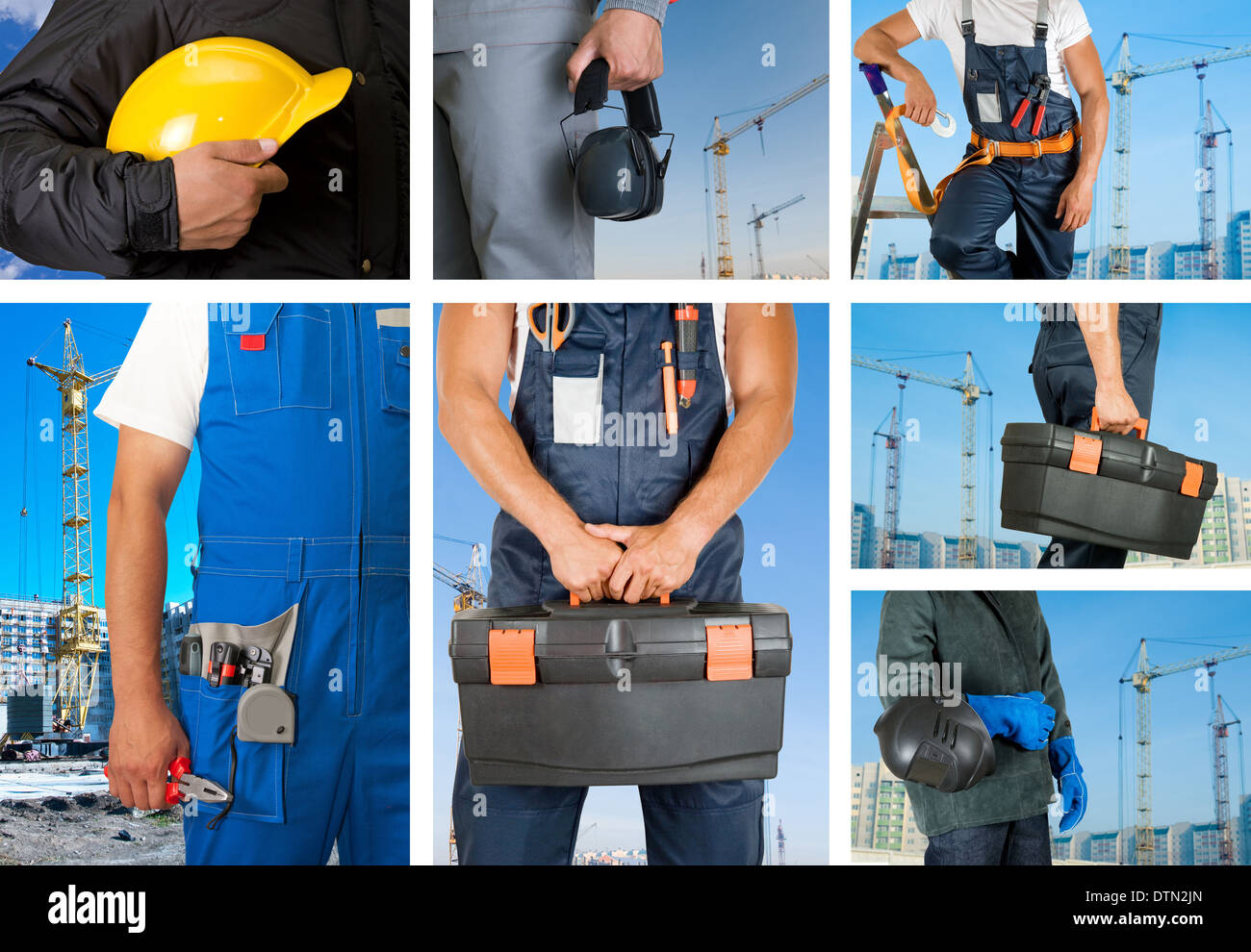 workers set Stock Photo