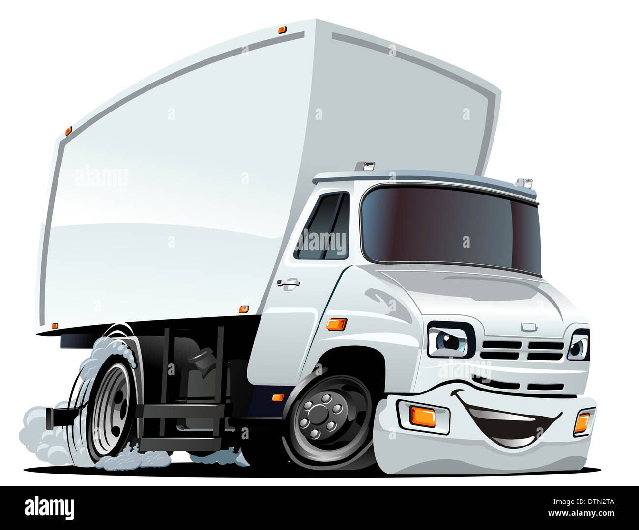 Cartoon Cargo Truck Stock Photo