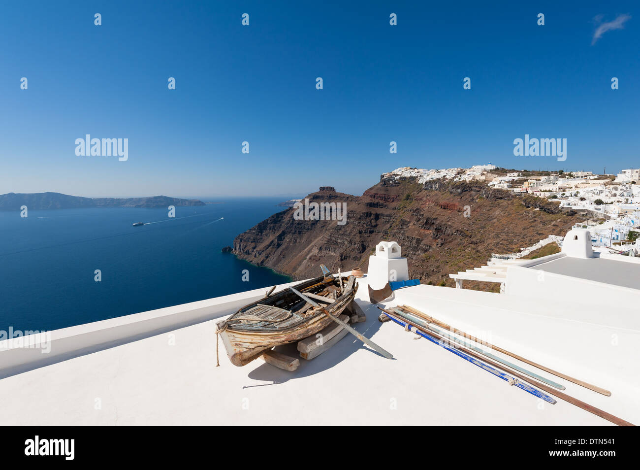 Village of Imerovigli in Santorini Greece Stock Photo