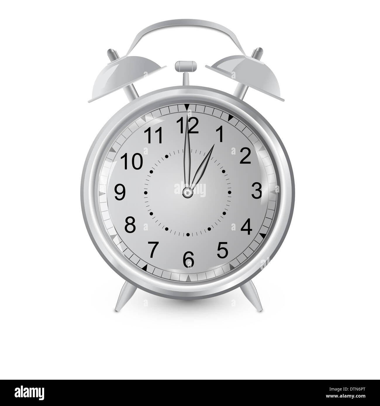 Vector clock on a white background in shades of gray Stock Photo - Alamy