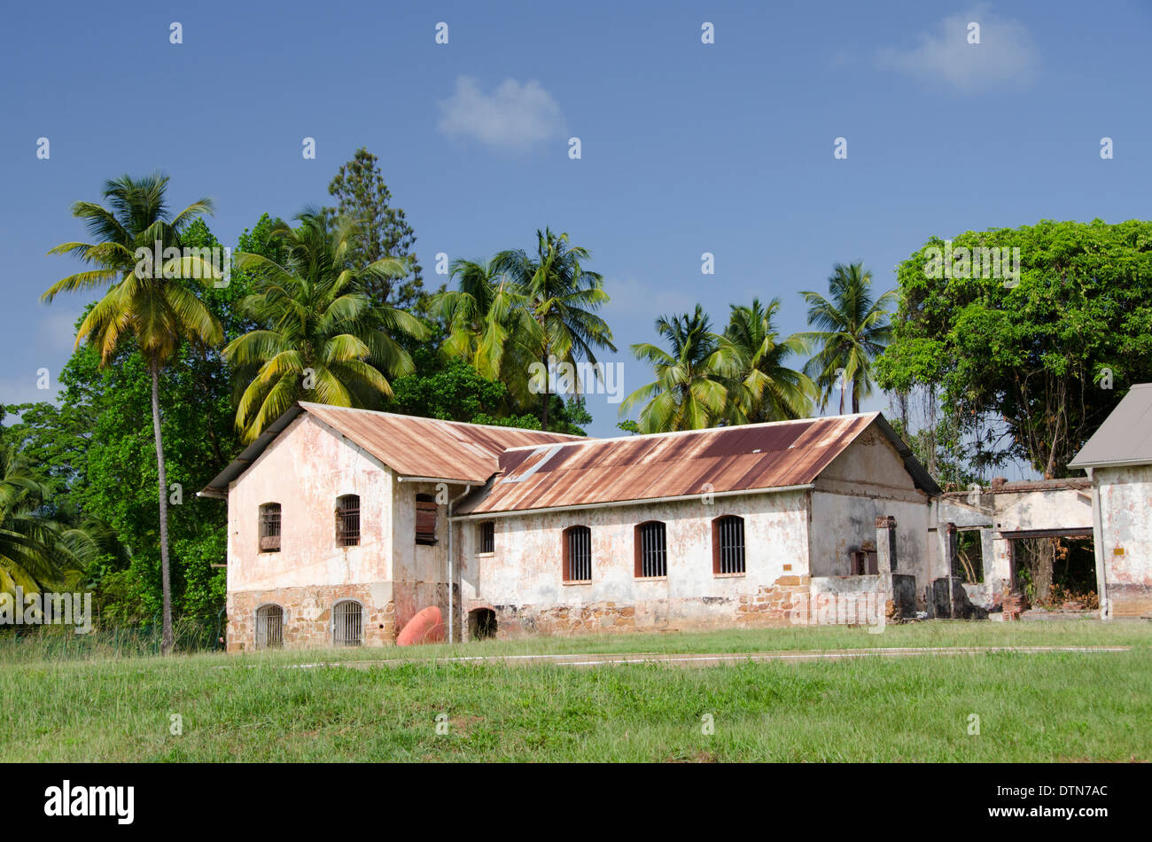 French Guiana, Salvation Islands. Ile Royale, old buildings once part