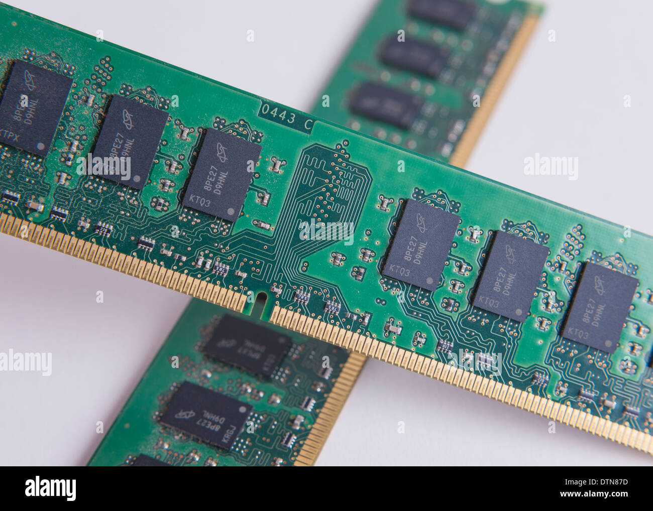 RAM memory from a computer. Stock Photo