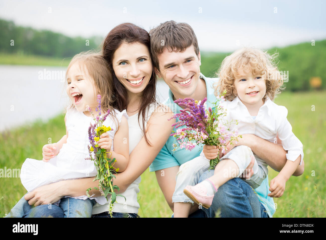 Family having fun Stock Photo - Alamy
