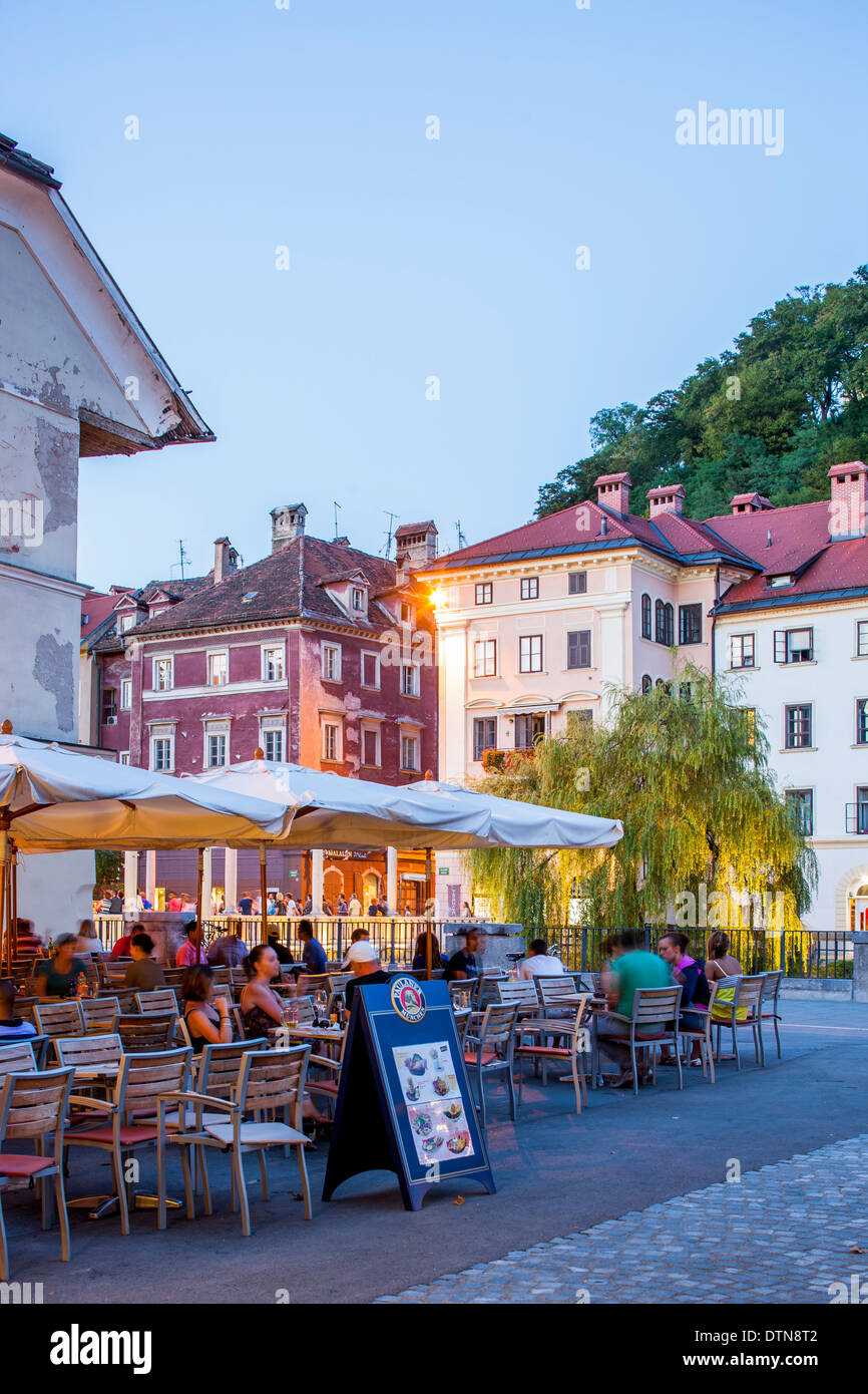 Slovenian capital with youth harmony charm and beautiful architecture Stock Photo