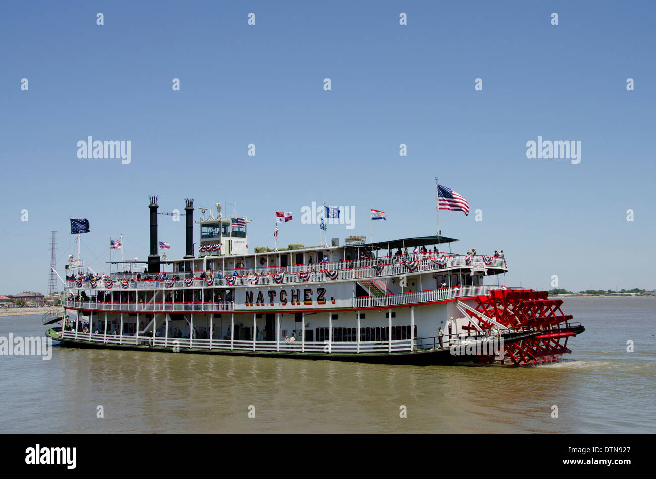Louisiana, New Orleans. Typical sightseeing paddlewheel boat, the