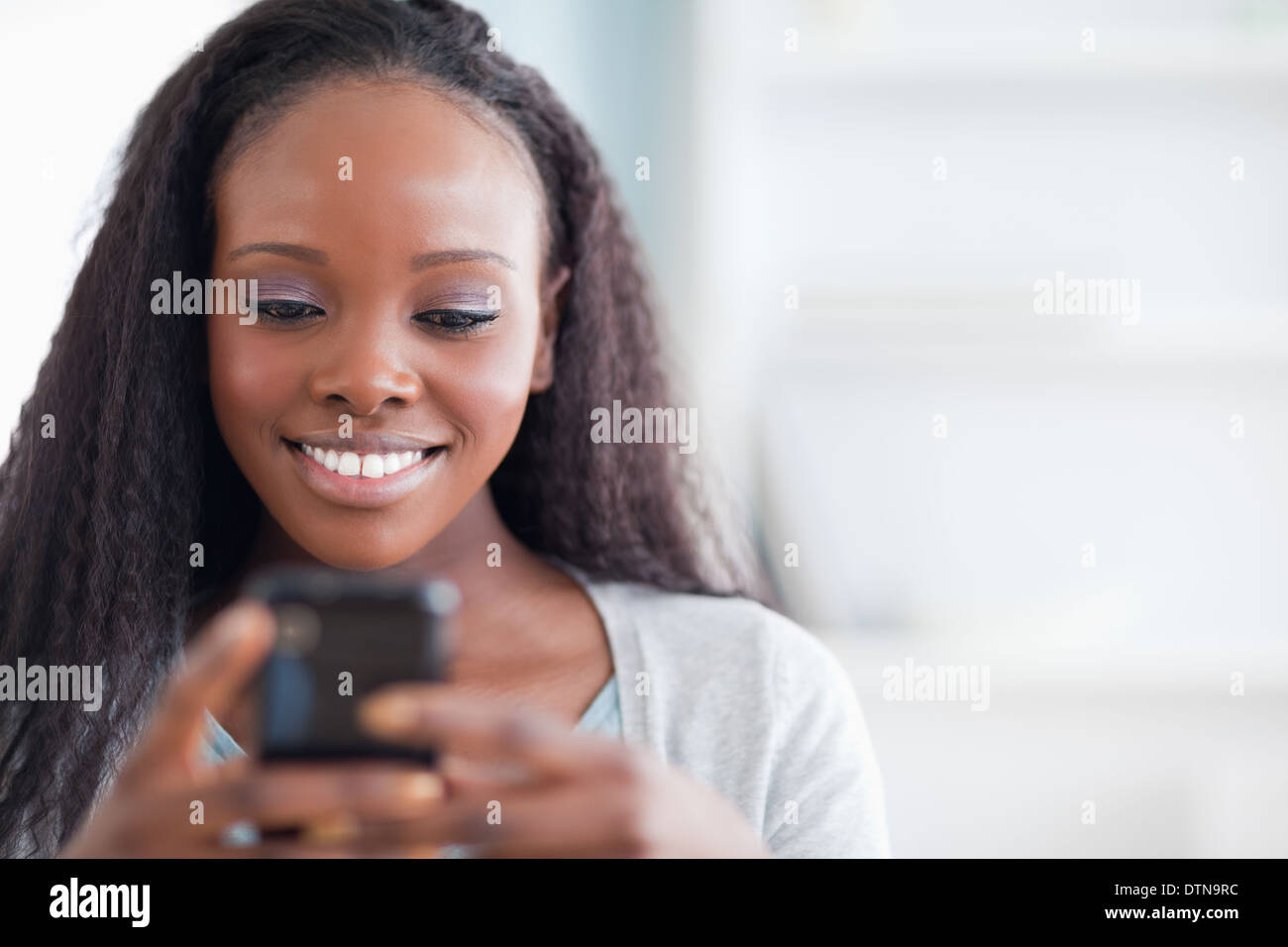 Close up woman typing text hi-res stock photography and images - Alamy