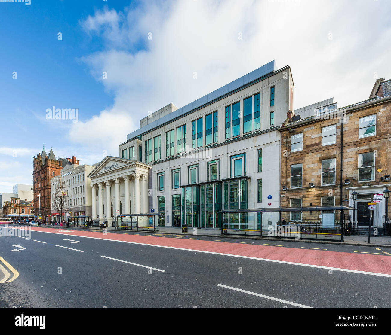 Ulster Bank, Donegall Square East, Belfast, Northern Ireland, built to serve a sizable city centre Methodist congregation. Stock Photo