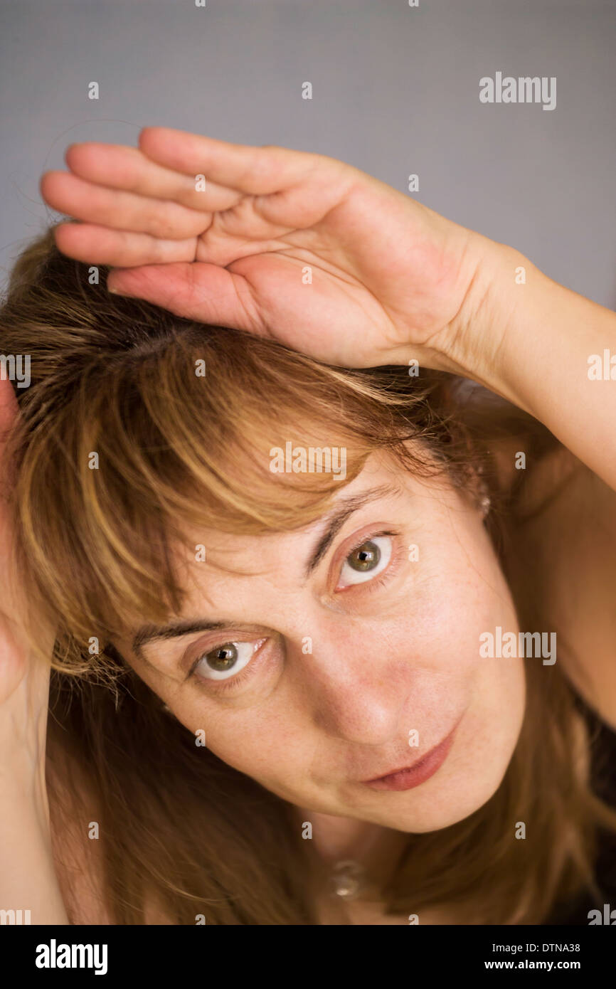 Image of a playful woman in a good mood Stock Photo