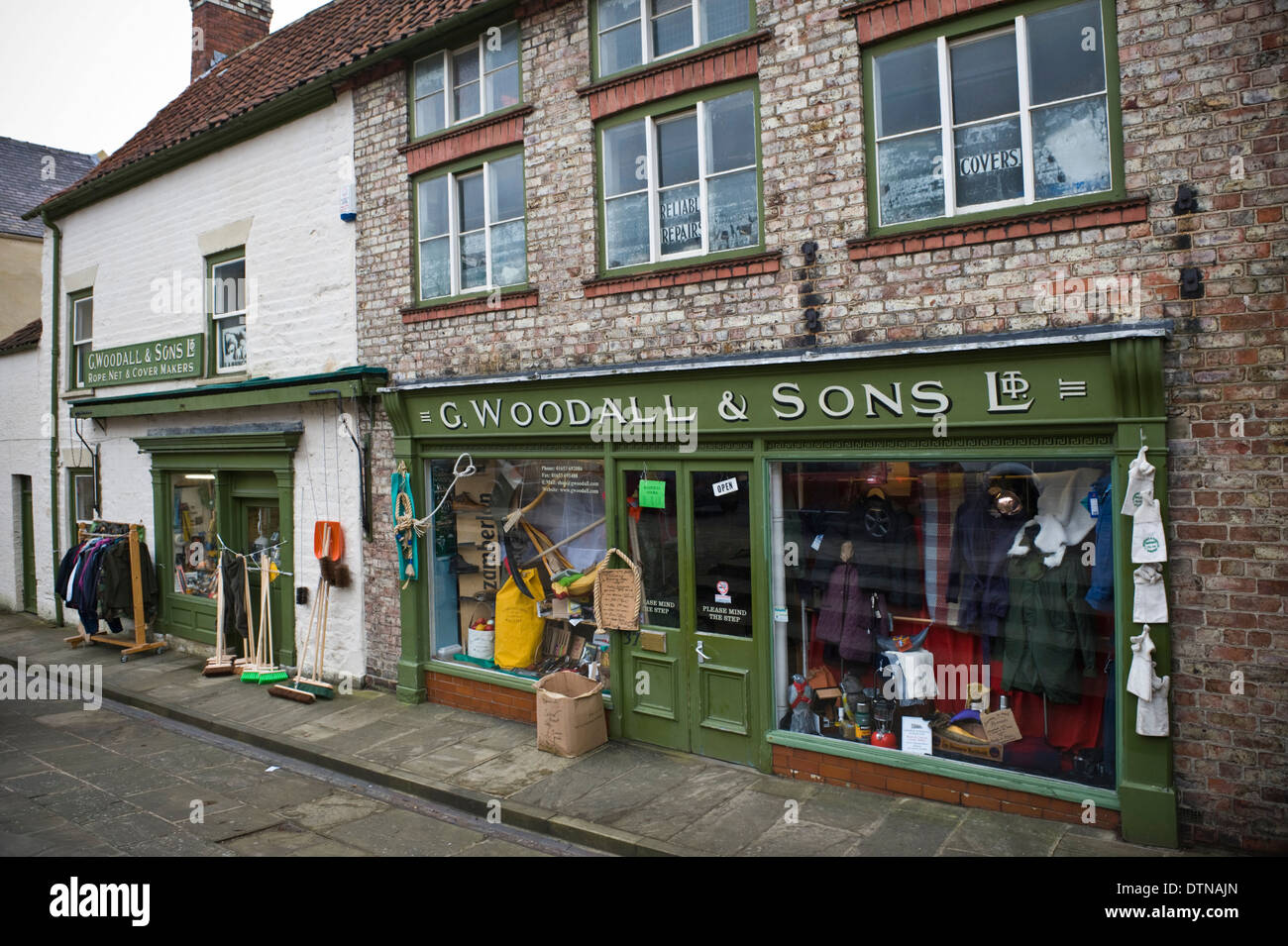 Exterior of Woodall local hardware shop in Malton North Yorkshire