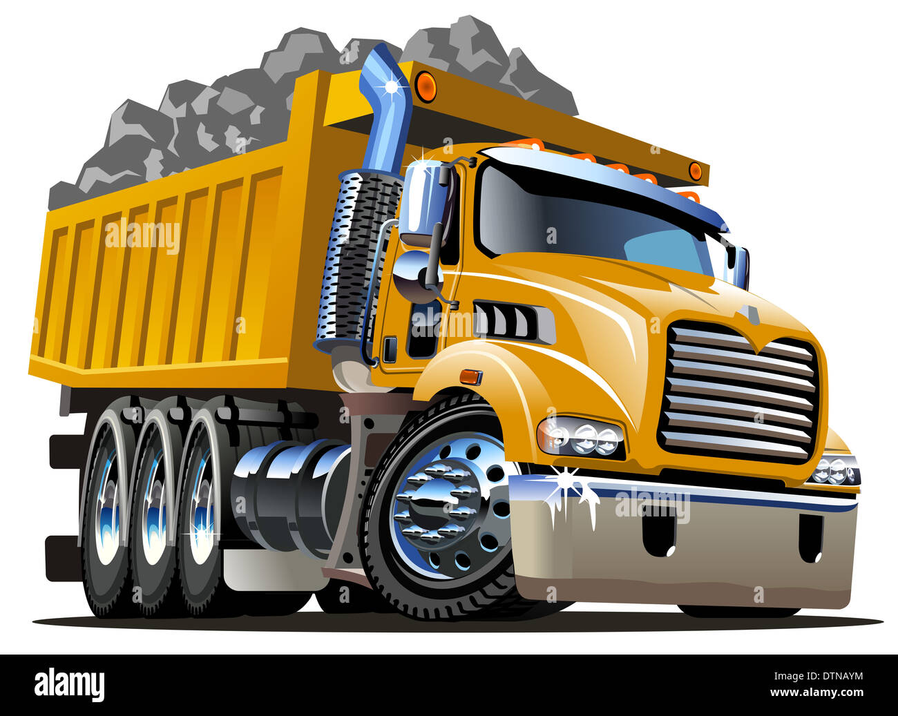 Cartoon Dump Truck Stock Photo