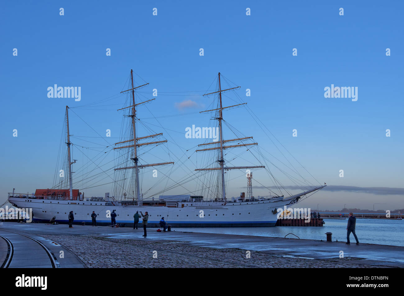 Gorch Fock I in the harbour of Stralsund, Germany Stock Photo