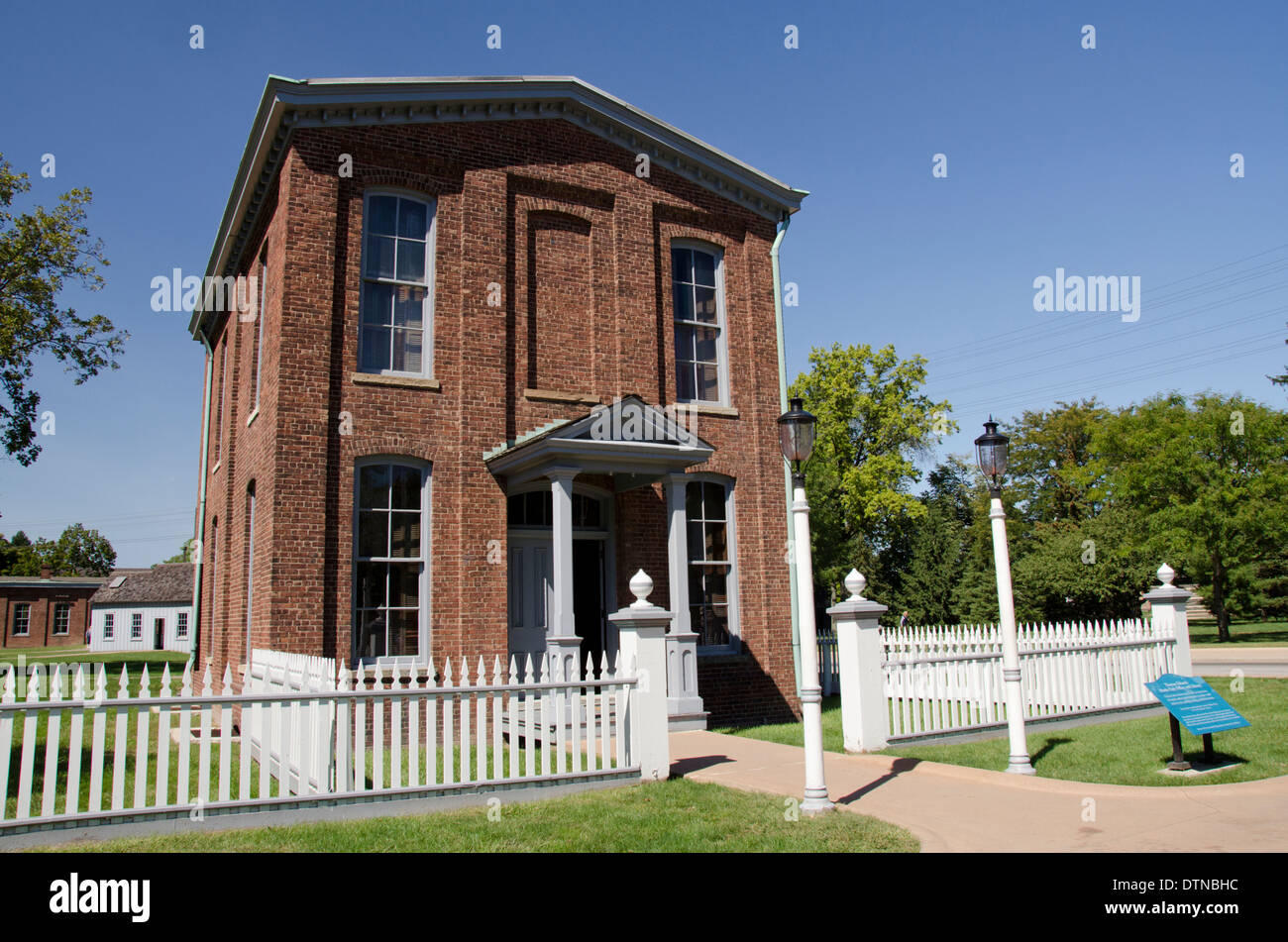 Michigan, Dearborn. Greenfield Village, National Historic Landmark. Thomas Edison's Menlo Park office and library (replica). Stock Photo