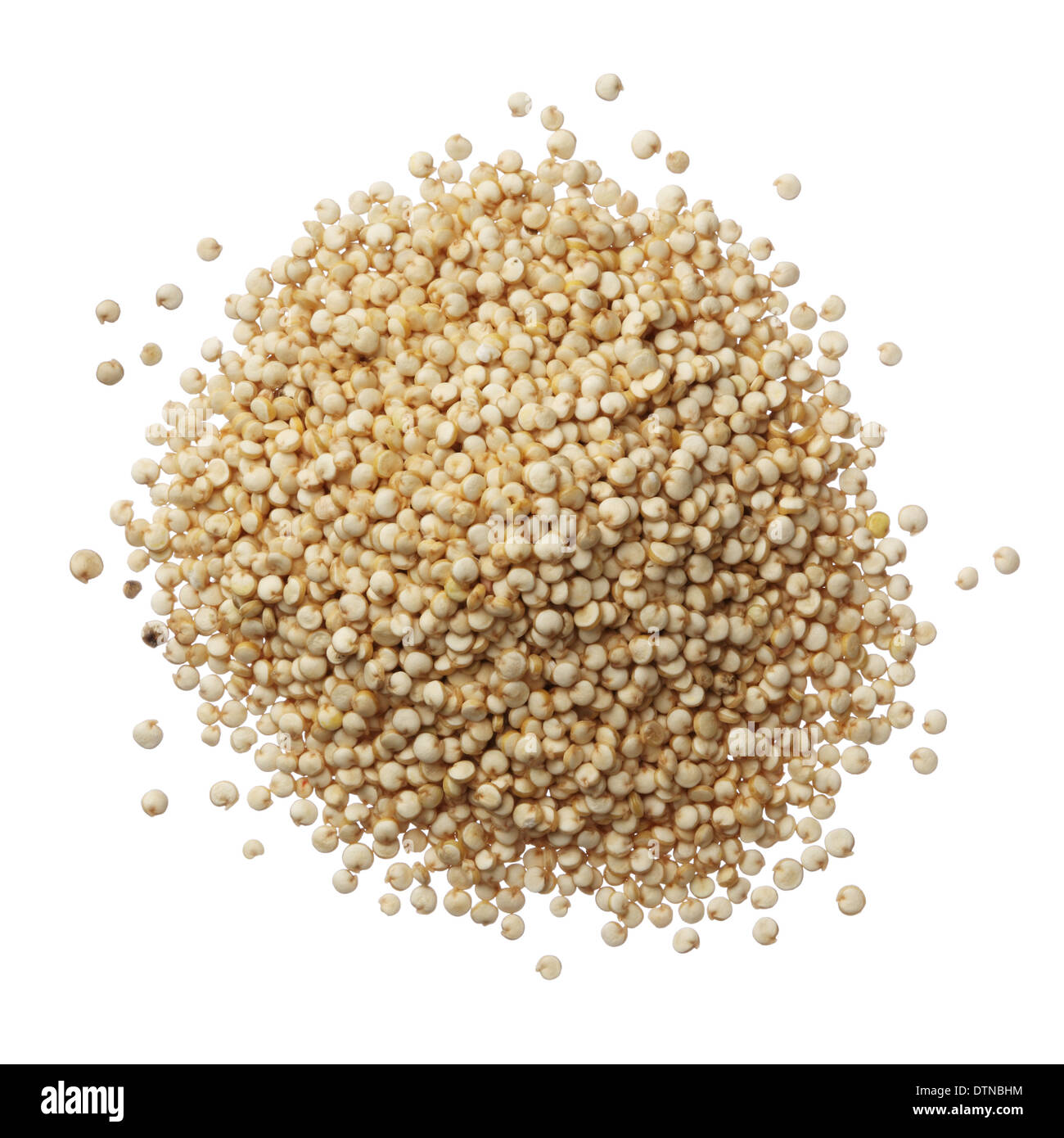 Pile of quinoa grain isolated on a white background Stock Photo