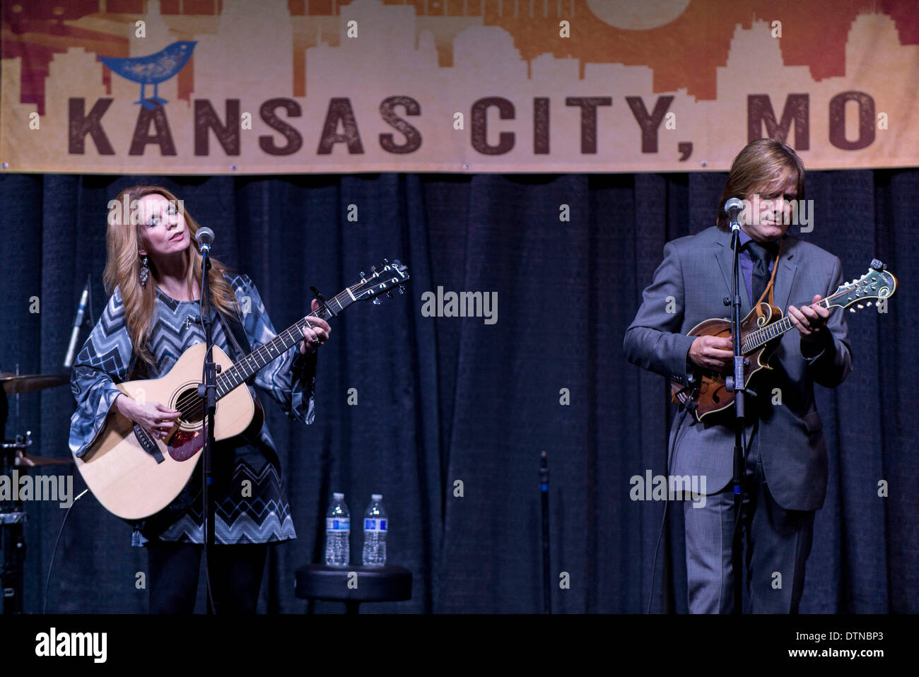 Kansas City, Missouri, USA. 20th Feb, 2014. THE ROYS perform at the 2014 Folk Alliance Conference. The annual gathering is one of the five largest music conferences in North America, bringing together some 2,000 registrants from around the world, including musicians, record company executives, music publishers, agents and managers from the world of folk and roots music. Credit:  Brian Cahn/ZUMAPRESS.com/Alamy Live News Stock Photo