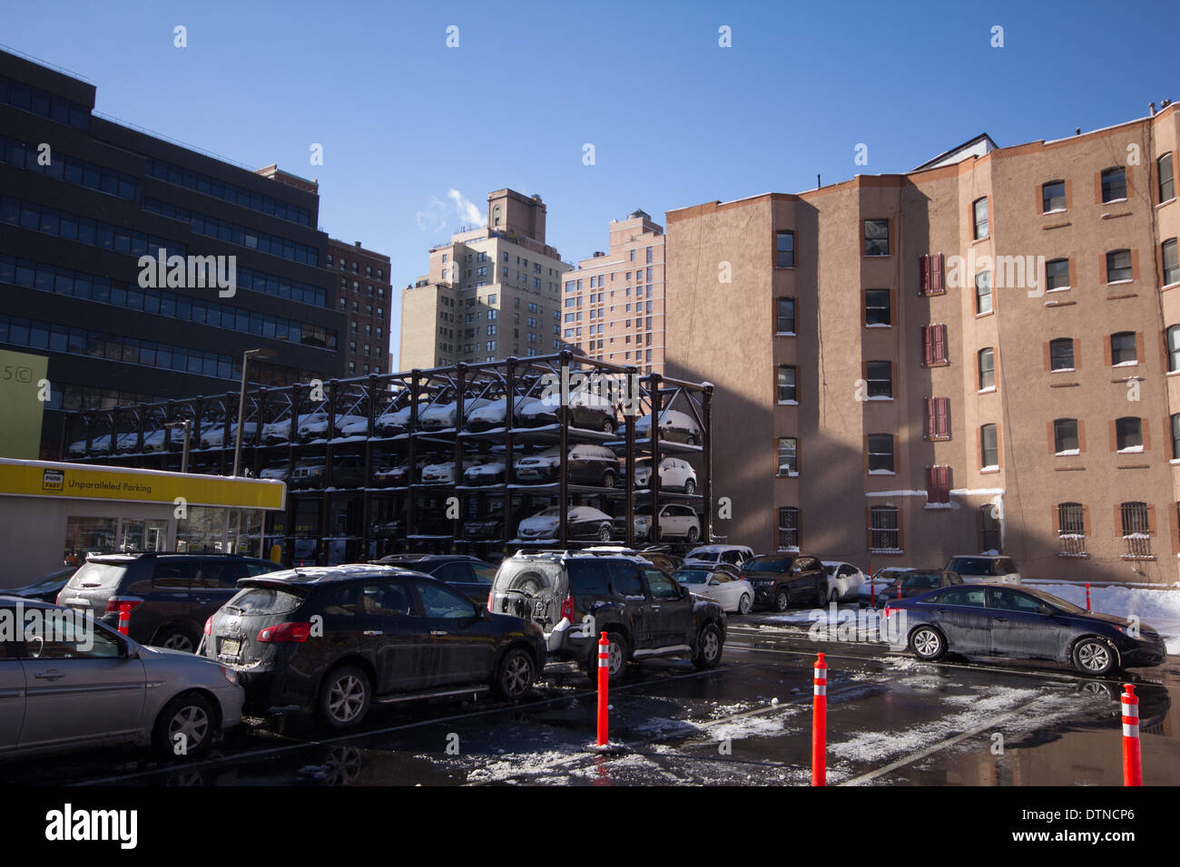 Parking lot, NYC - Stock Image