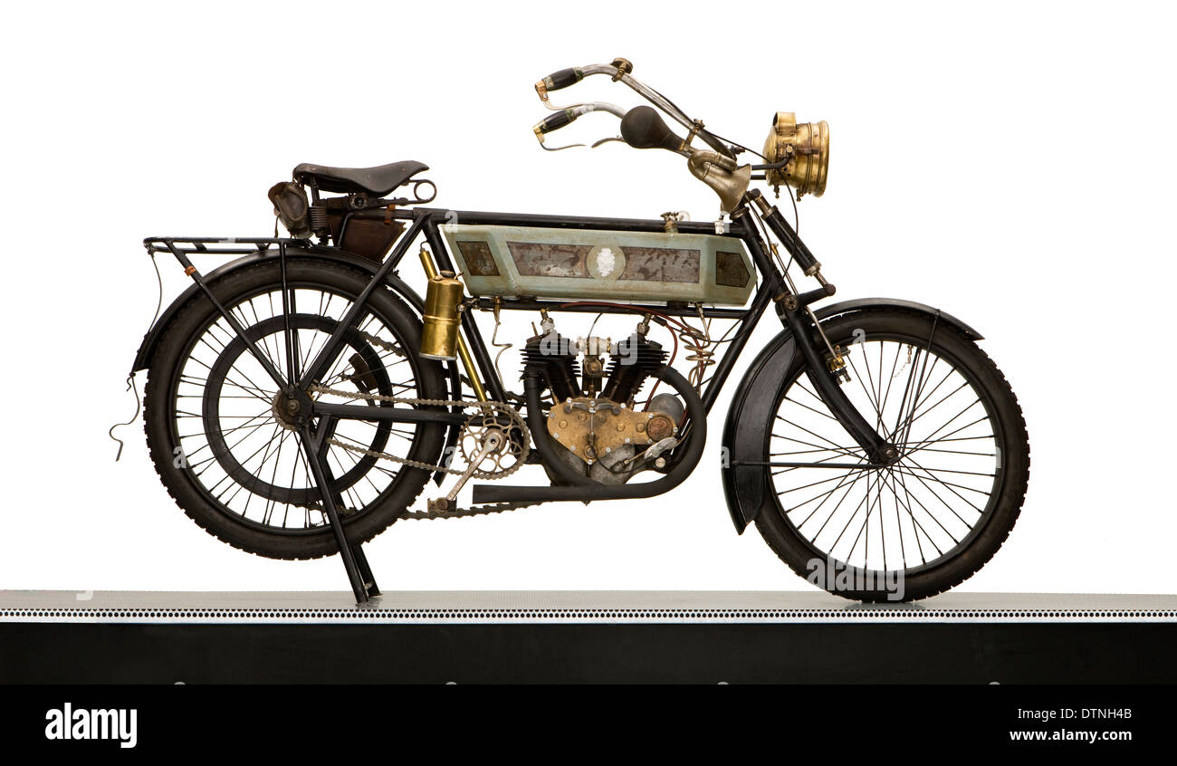 1914 Alcyon V-Twin motorcycle Stock Photo