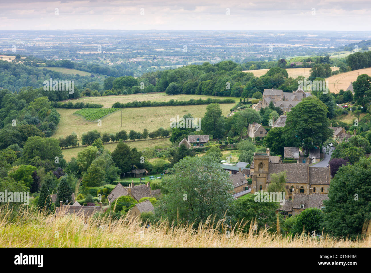 The picturesque Cotswolds village of Snowshill, Worcestershire, England. Summer (July) 2010. Stock Photo