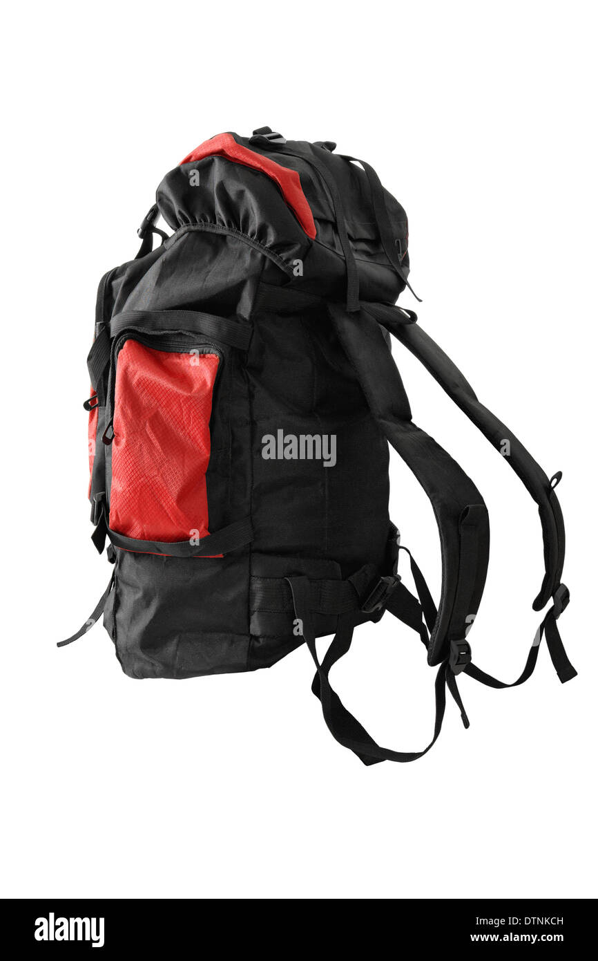 backpack, bag, isolated, rucksack, baggage, equipment, background, object, knapsack, luggage, tourism, haversack, tourist, zippe Stock Photo