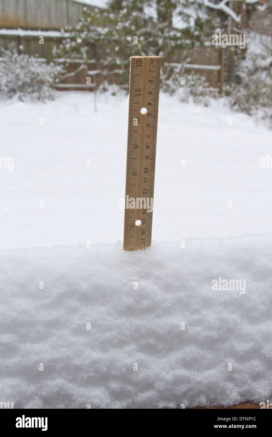 Measuring snow depth with ruler hires stock photography and images Alamy