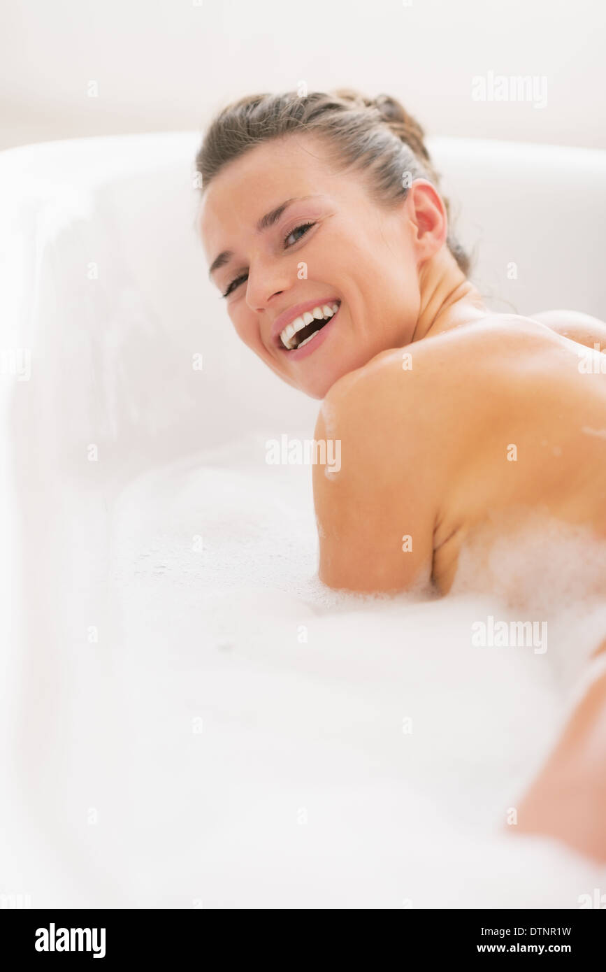Sexy Caucasian Woman Taking Bath At Modern Bathroom. Stock Photo, Picture  and Royalty Free Image. Image 82718277.