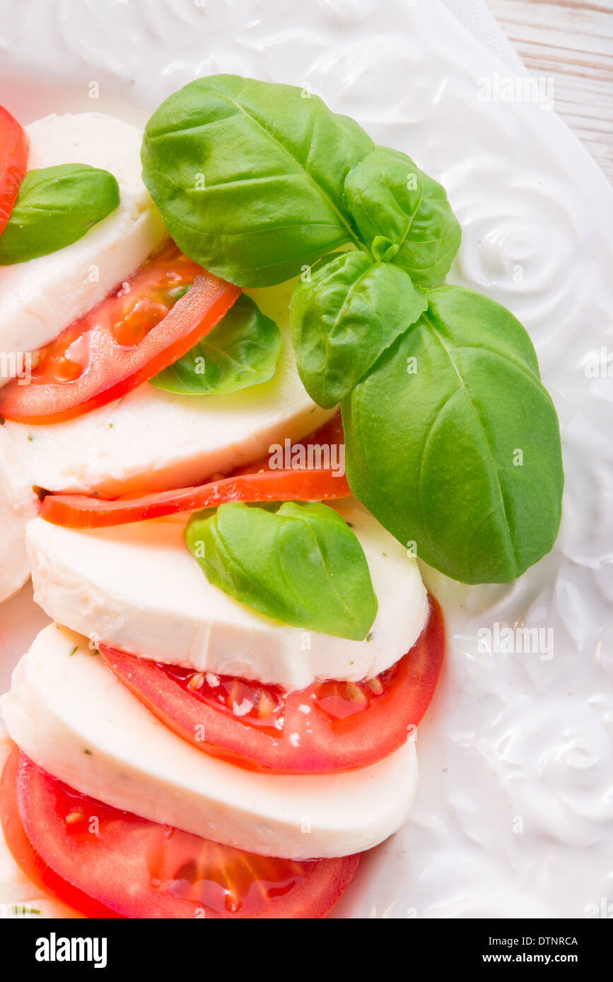 tomato with mozzarella cheese Stock Photo Alamy