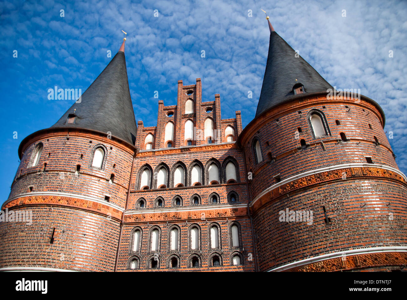 Medieval Holstentor gate of Lübeck Stock Photo