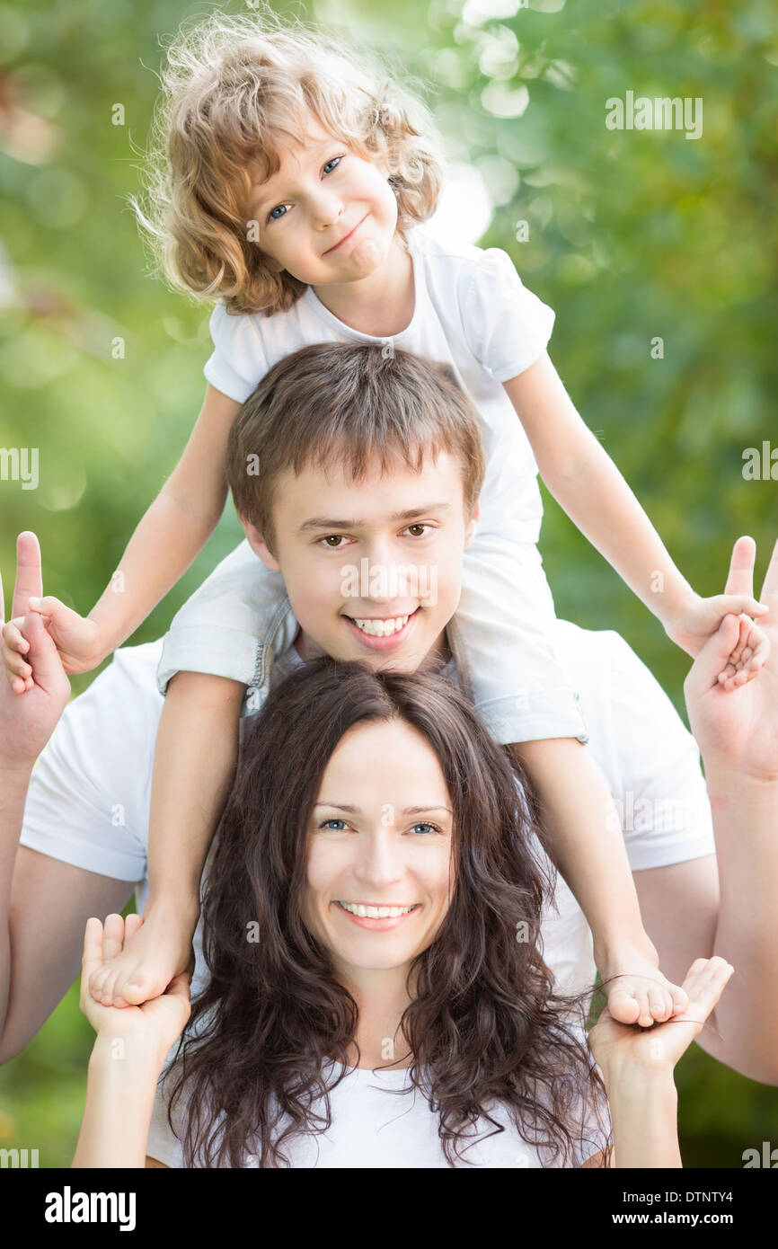 Happy family having fun Stock Photo - Alamy