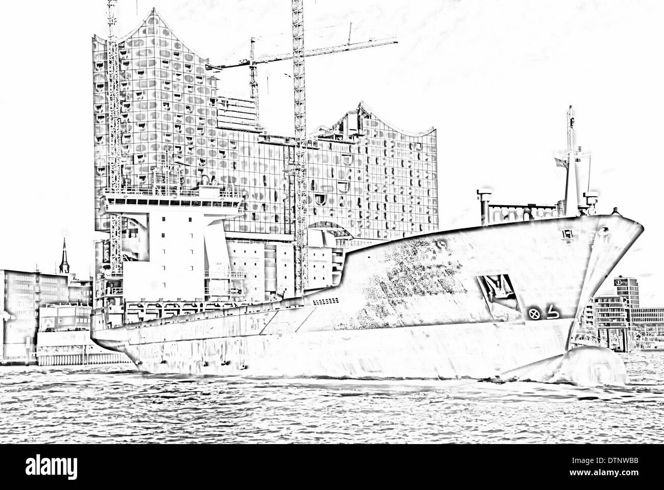 Kaiserkai hafencity harbour city hamburg hires stock photography and