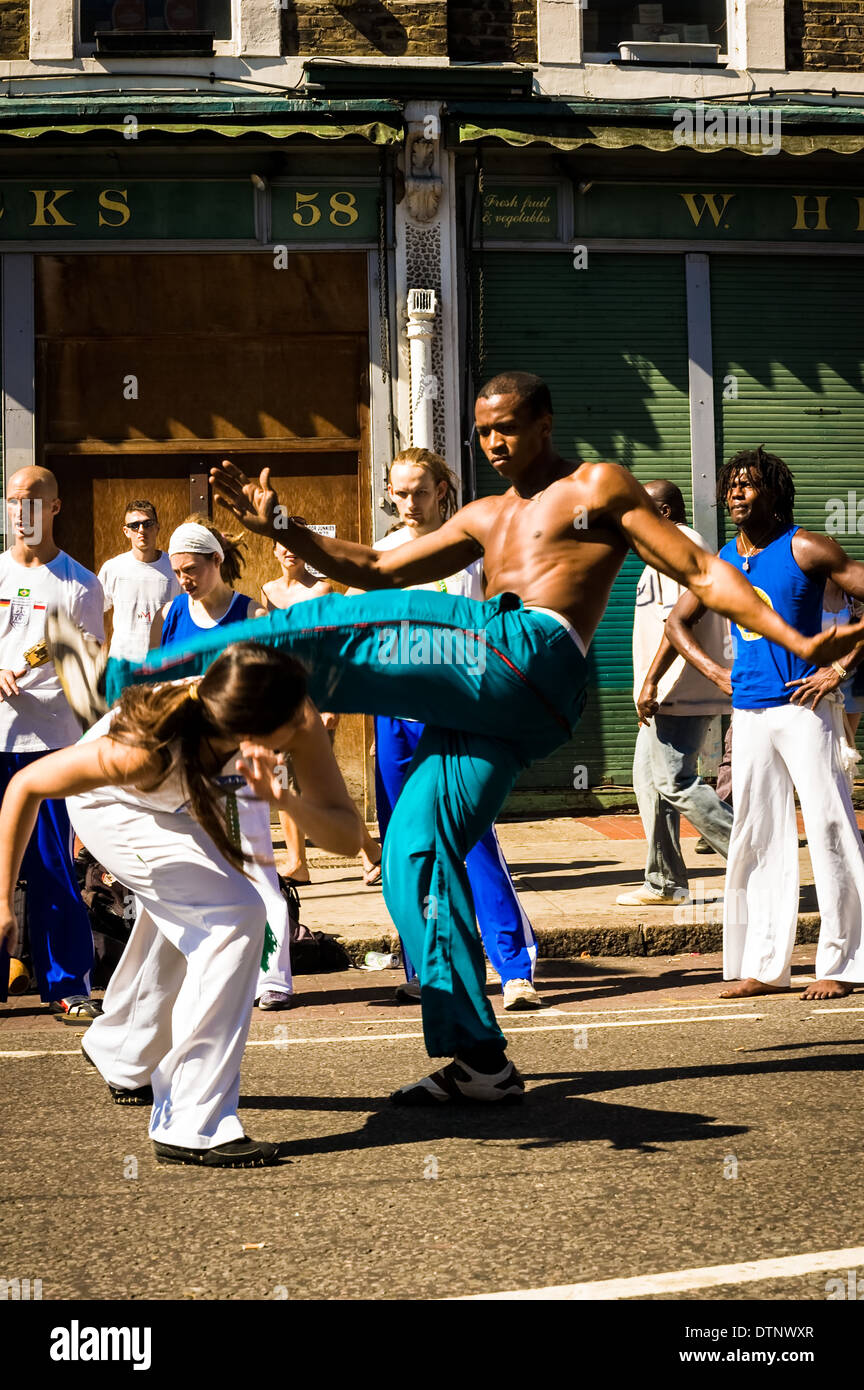 Capoeira Dancers at Notting Hill Carnival, London, UK Stock Photo - Alamy