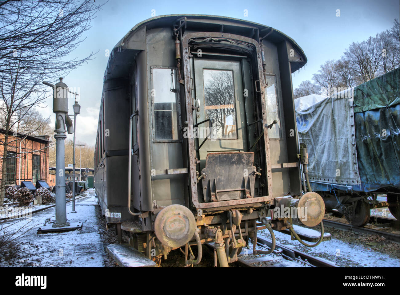 Old disused railway carriage Stock Photo Alamy