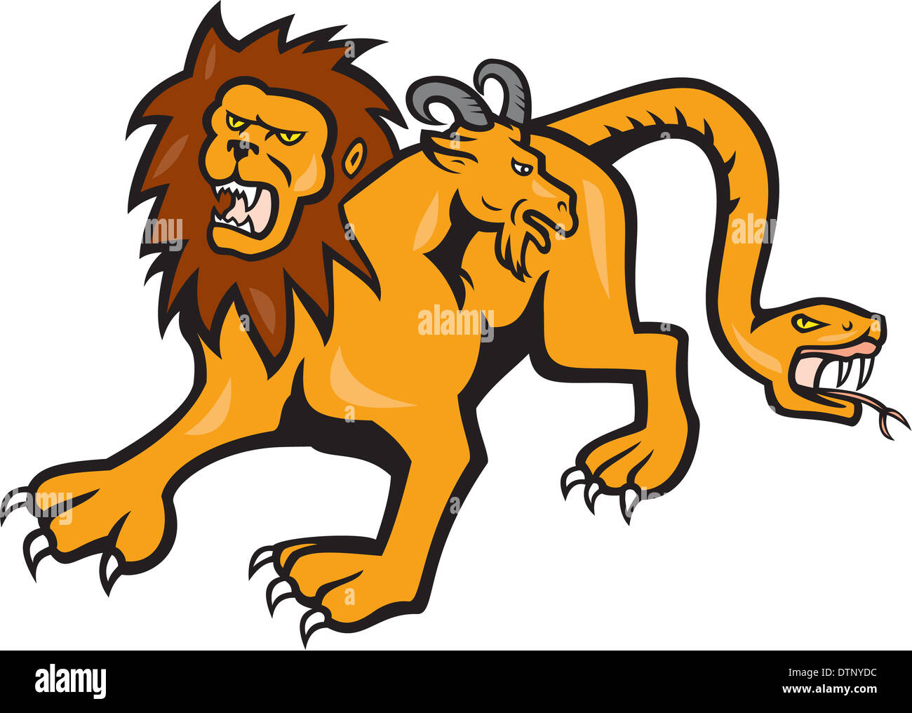 Illustration Of A Chimera Mythical Creature Of Greek Mythology Stock Photo Alamy