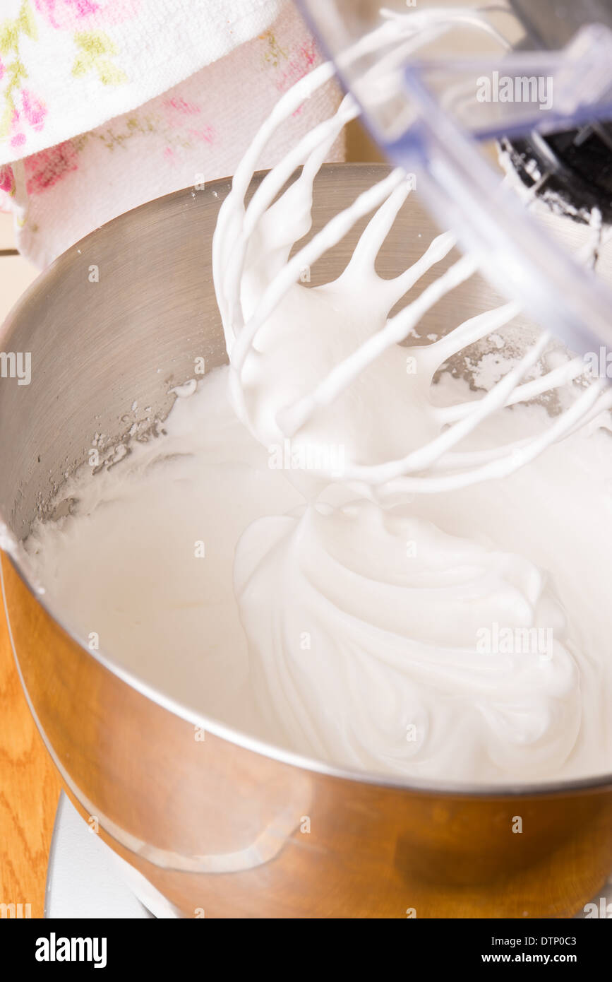 meringue in food processor Stock Photo Alamy