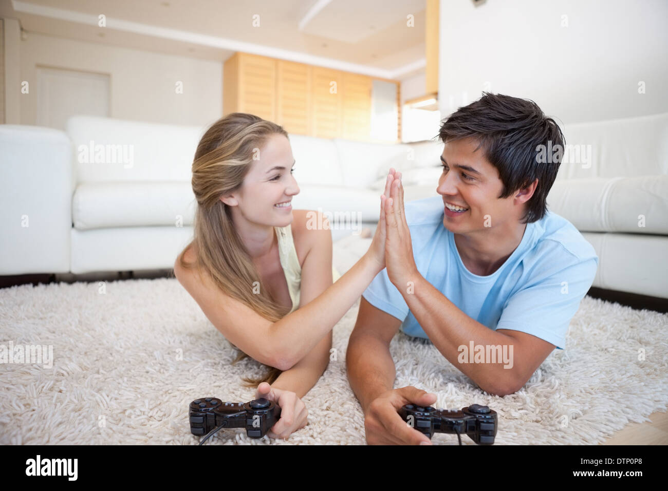 Free: International couple playing a video games Free Photo 