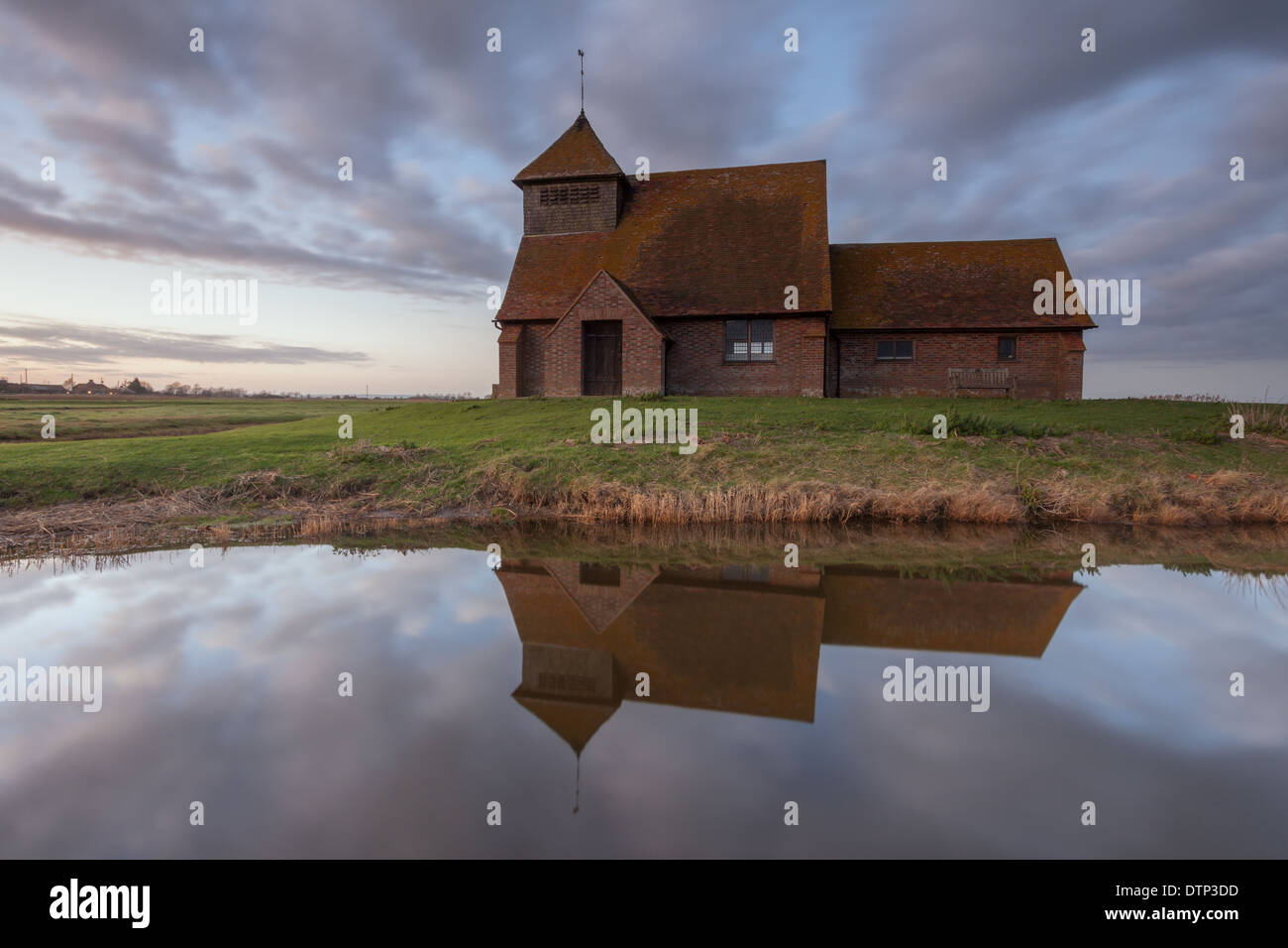 St Thomas à Becket church, Fairfield, Kent, England. Romney Marsh Stock
