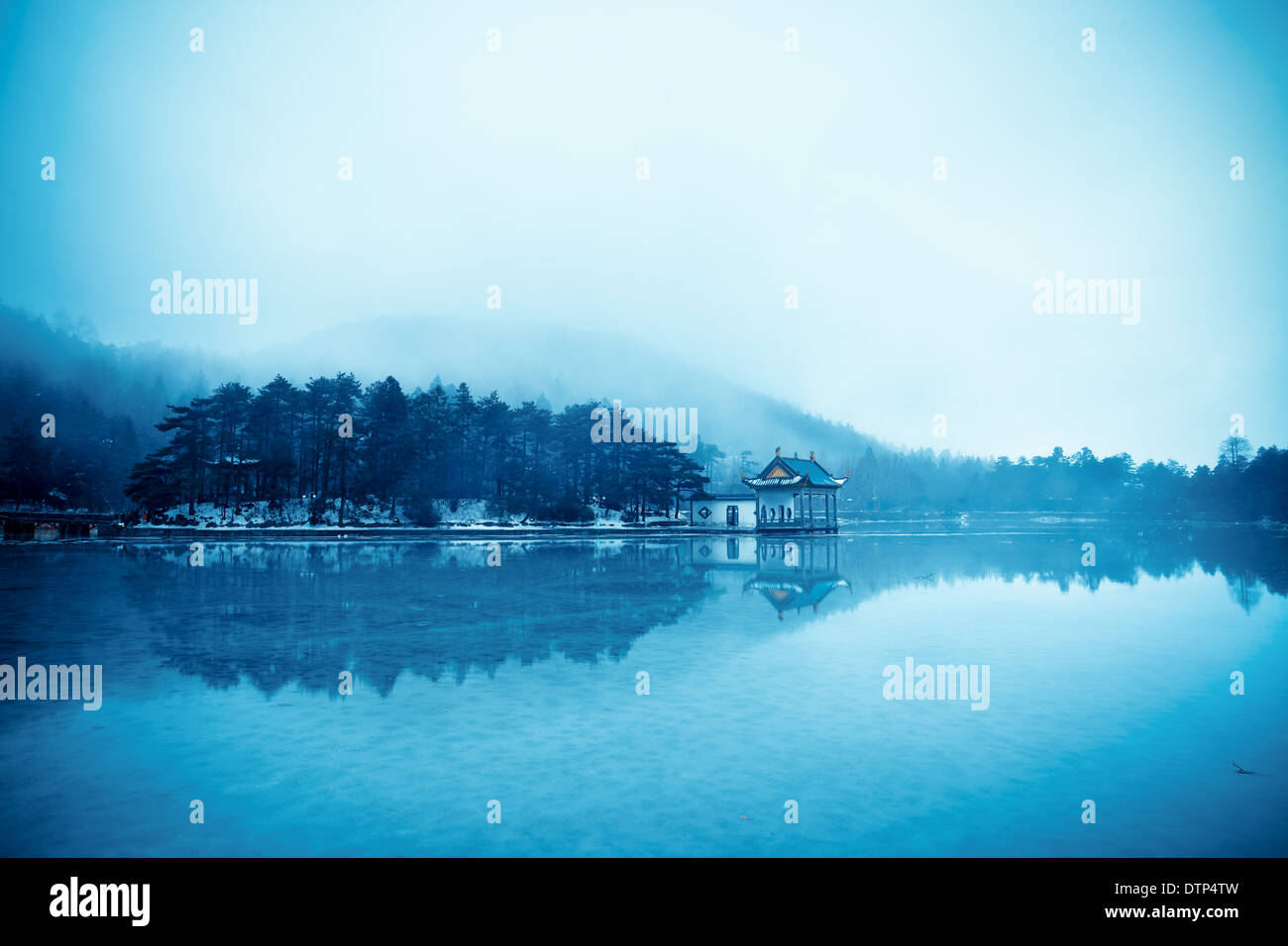 winter lake landscape Stock Photo Alamy