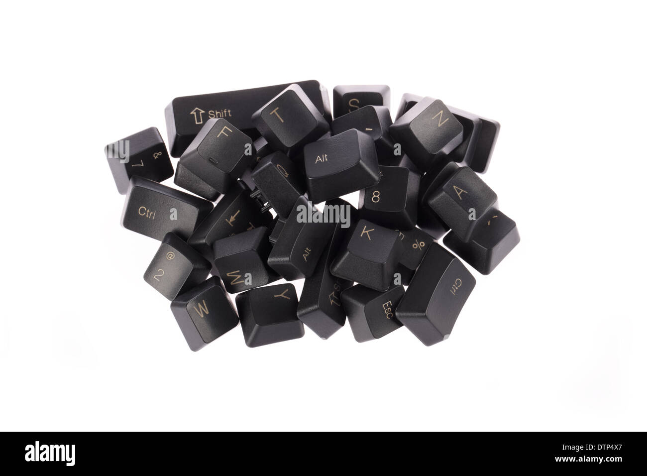 a pile of computer keys Stock Photo