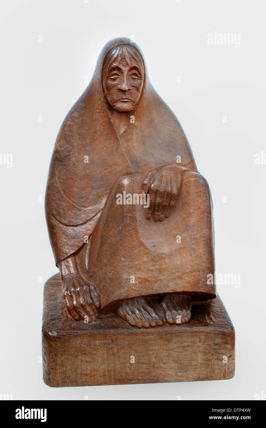 Squating Old Woman 1933 Ernst Barlach 1870-1938 German Germany Stock Photo