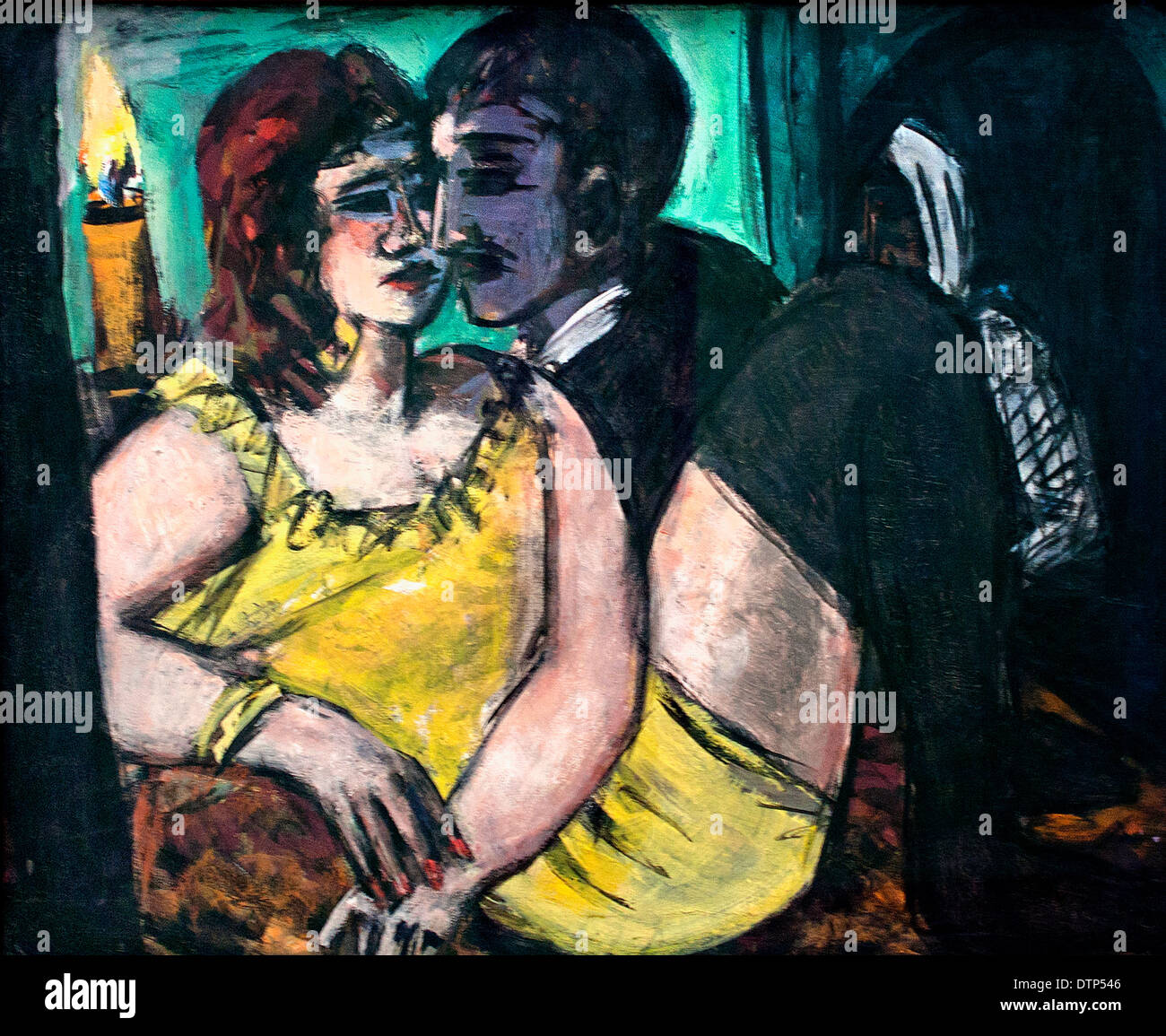 Lovers ( Green and Yellow ) 1940 MAX BECKMANN (1884-1950) GERMAN GERMANY Stock Photo