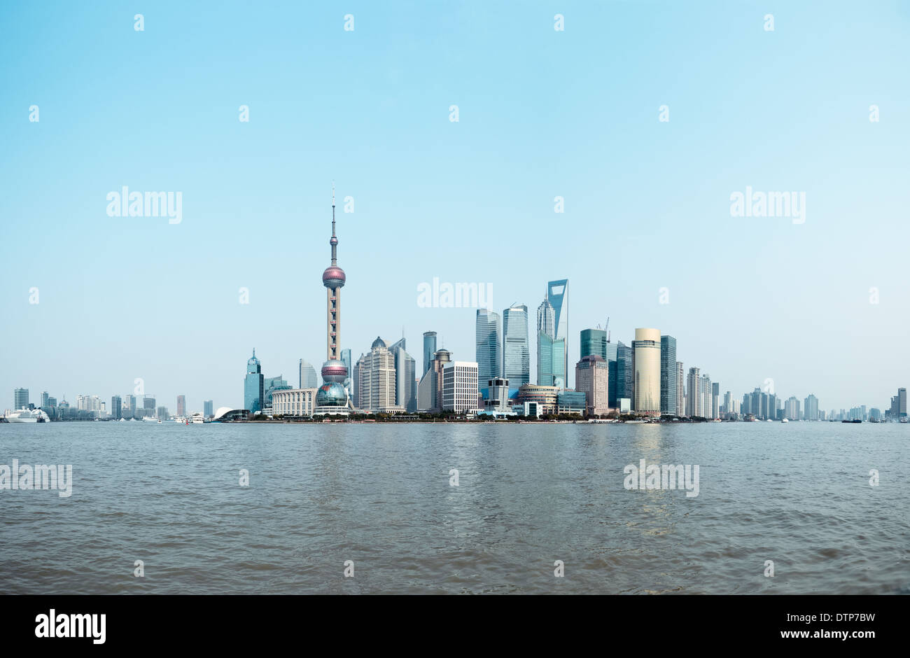 panoramic view of shanghai skyline Stock Photo