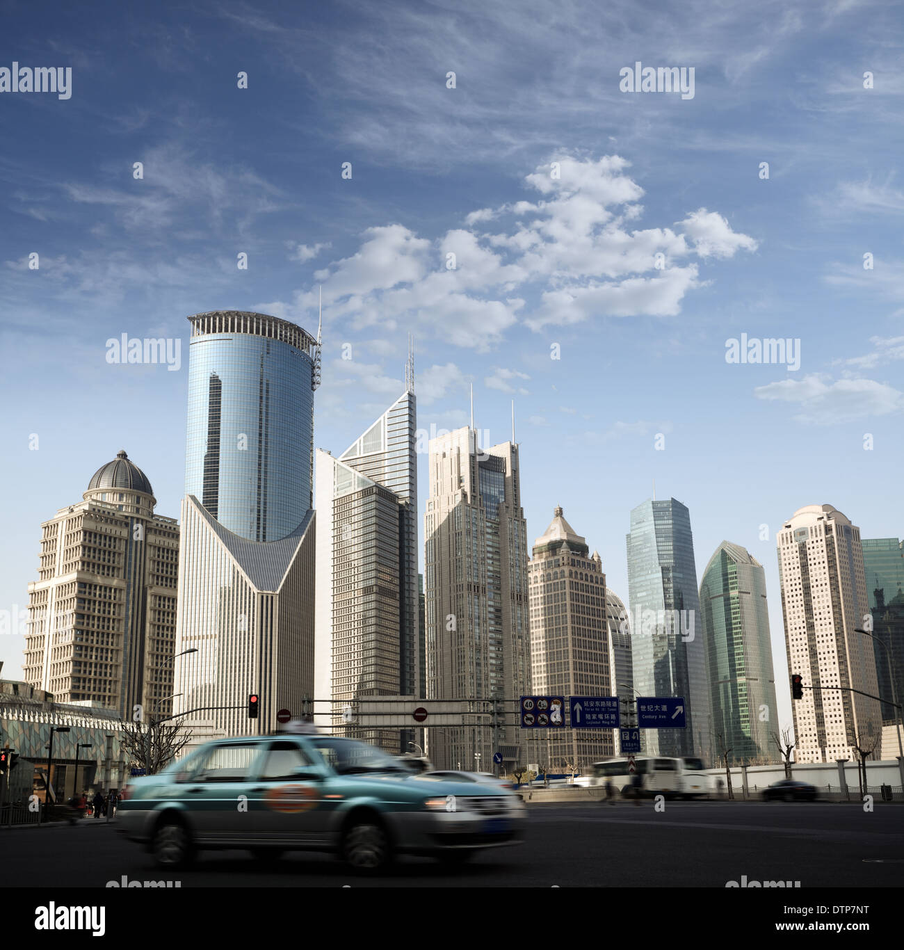 modern street scenes in shanghai Stock Photo